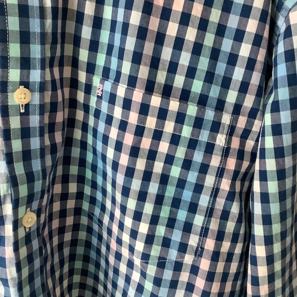 IZOD Long Sleeve Checkered Plaid Pattern Button Down Shirt XXl - Picture 2 of 9